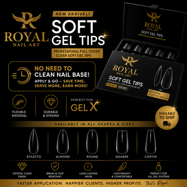 Royal Natural Coffin Small Soft Gel Tip