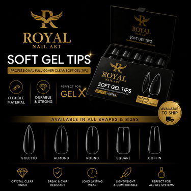 Royal Natural Stiletto Long Soft Gel Tip